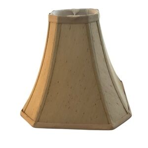 ROYAL DESIGNS Lampshade Rectangular Cut Corner Silk Cream NWOT